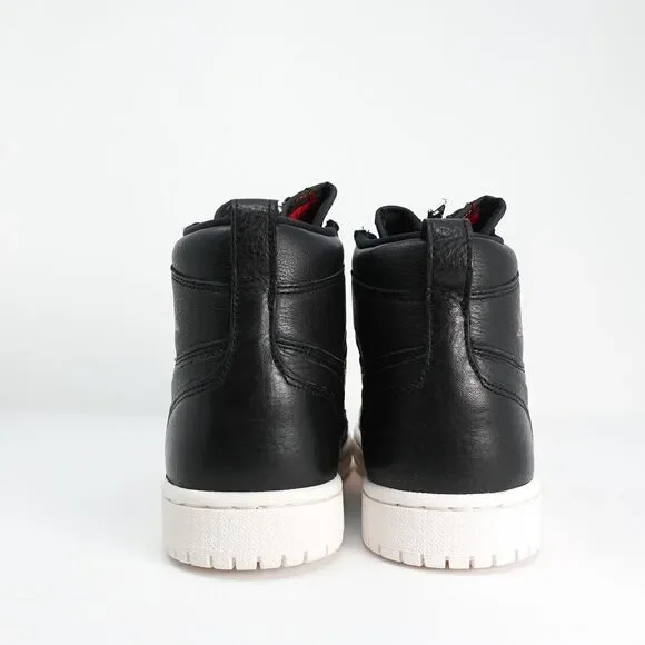 Women's Nike Air Jordan 1 Hi Zip Size 6 AT0575 006 Black Gym Red
